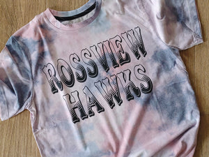 Hawks Unisex Pastel Tie Dye Tshirt - Floss Boss Designs
